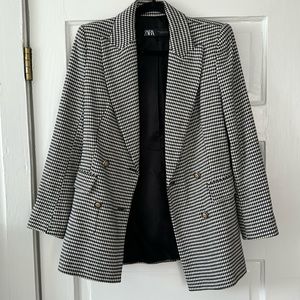 Zara Houndstooth Blazer - size medium